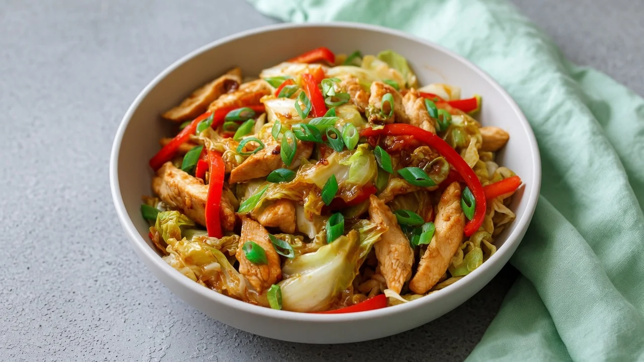 Chinese Chicken Cabbage Stir-Fry