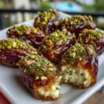 Honey Pistachio Ricotta Stuffed Dates