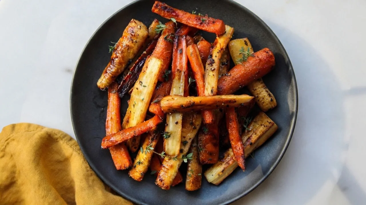 Honey Roasted Carrots and Parsnips