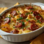 Kielbasa Sausage Cheesy Potato Casserole