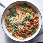 One-Pot Pasta With Spinach and Tomatoes