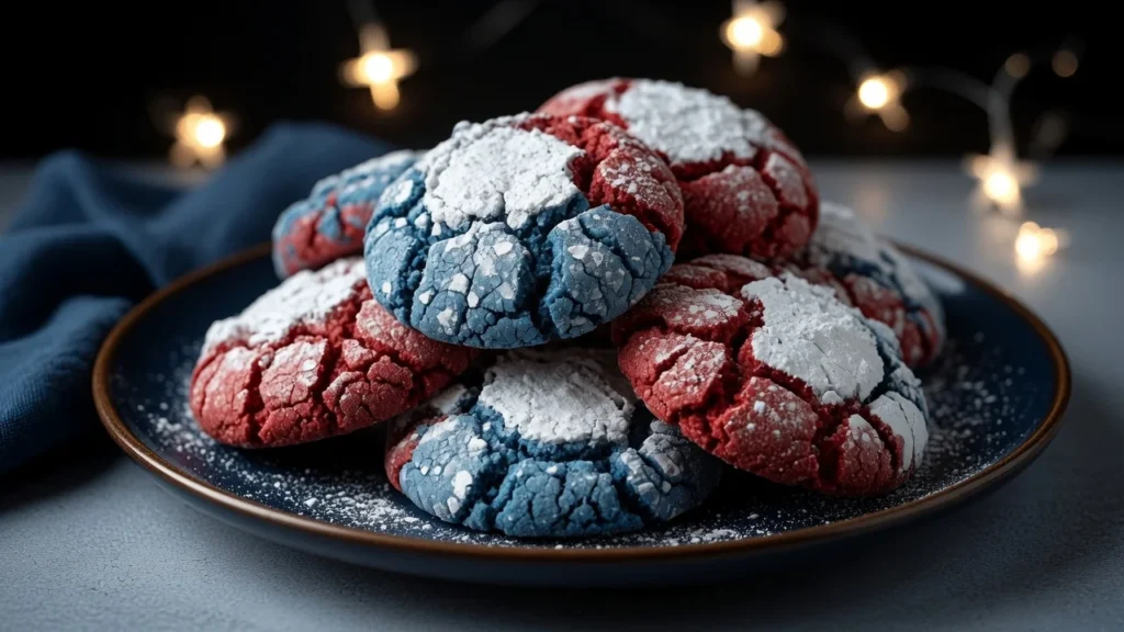 Patriotic Crinkle Cookies