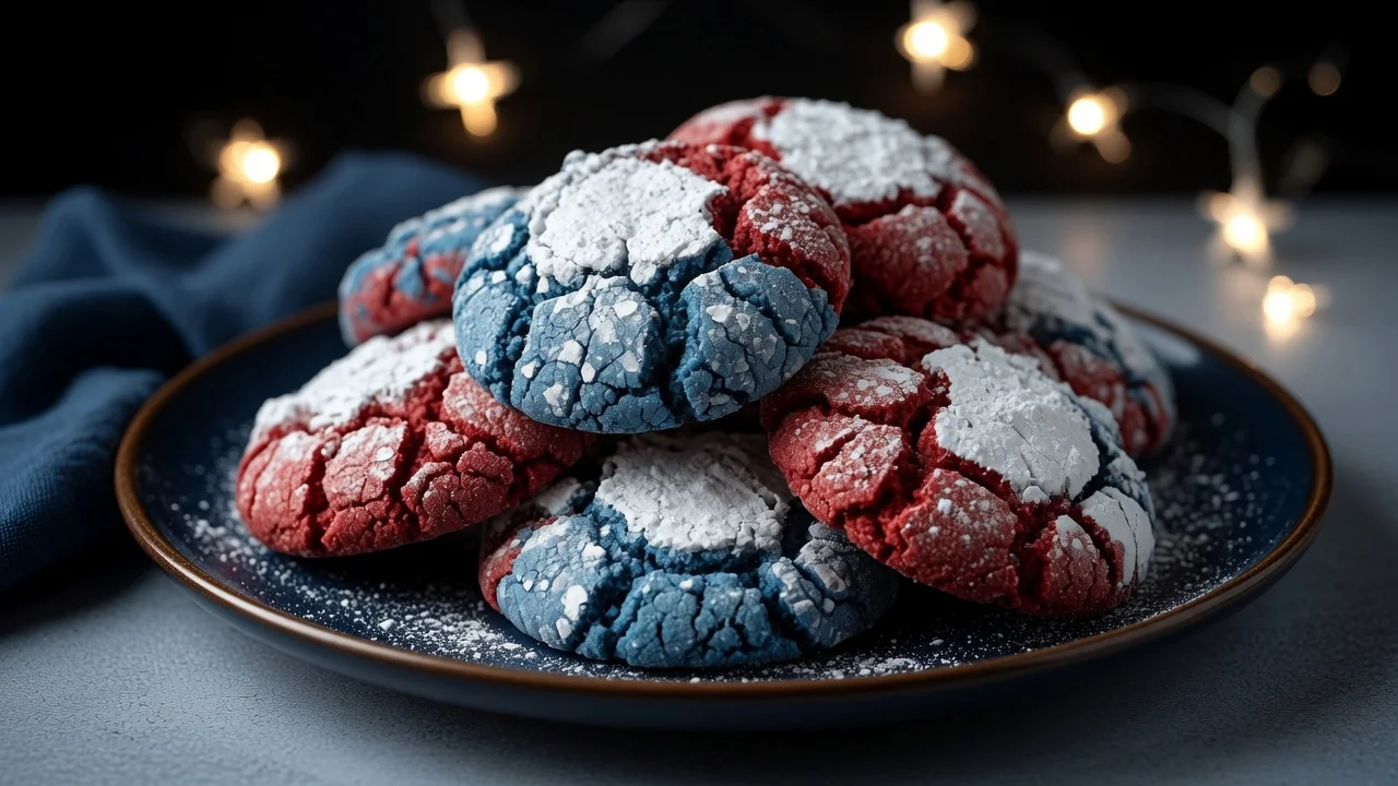 Patriotic Crinkle Cookies