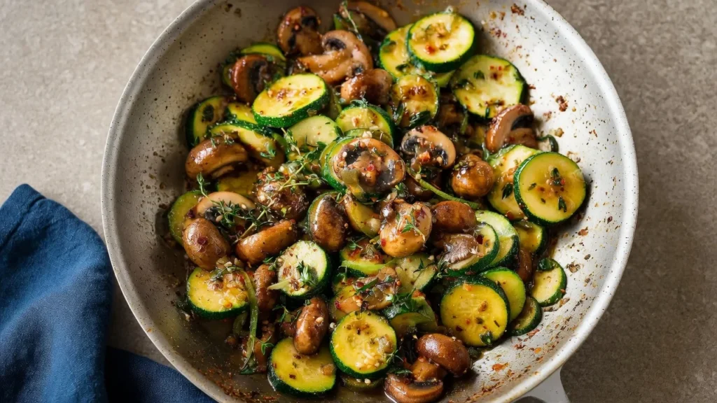 Skillet Zucchini and Mushrooms
