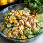Street Corn Creamy Cucumber Chicken Salad