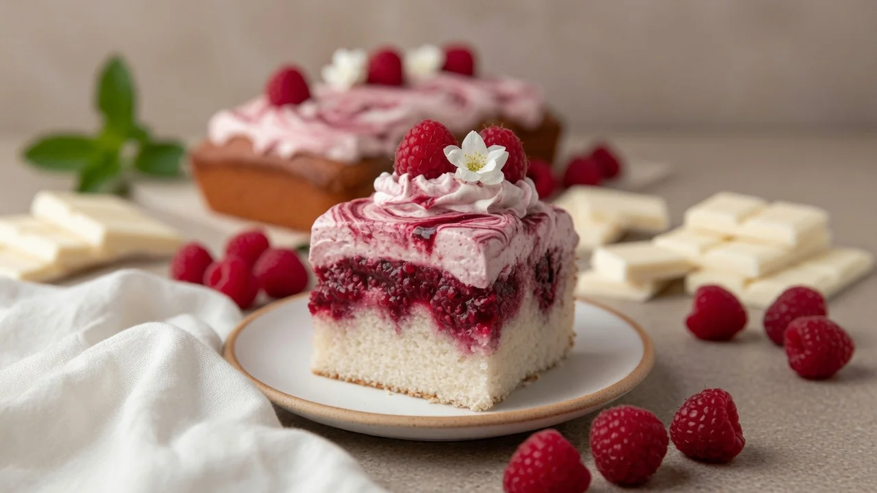 White Chocolate Raspberry Cake