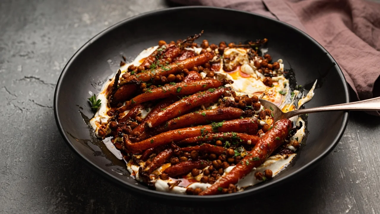 Spicy Maple Roast Carrots